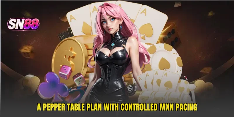 A pepper table plan with controlled MXN pacing