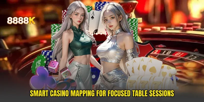 Smart casino mapping for focused table sessions